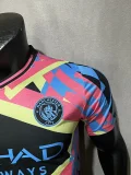 24-25 Man City Black Pink   Player Version Soccer Jersey