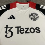 25-26 Man Utd White Black Fans Training shirts