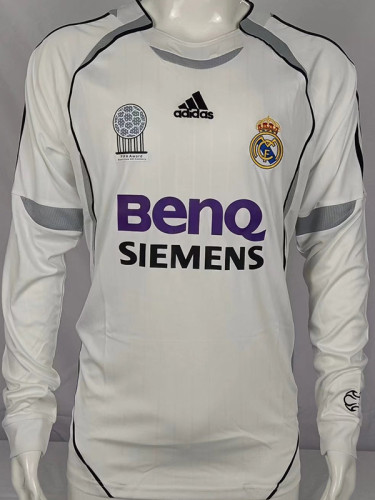 2006-2007 RMA Home Long Sleeve Retro Soccer Jersey (长袖)