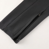 23-24 AD Black Grey Jacket Tracksuit #AJ15