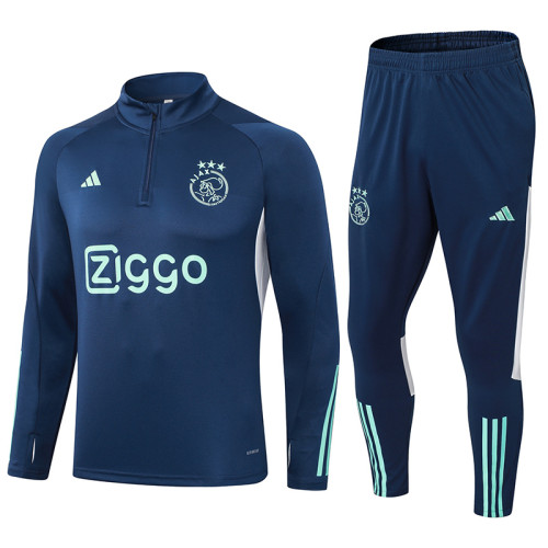 23-24 Ajax Royal Blue Half Pull Tracksuit (半拉链)