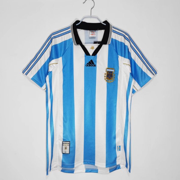 1998-1999 Argentina Home Soccer Jersey