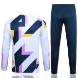 23-24 RMA Grey White Half Pull Tracksuit #B723(半拉链)