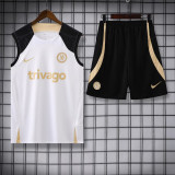 23-24 CHE White Black Tank top and shorts suit