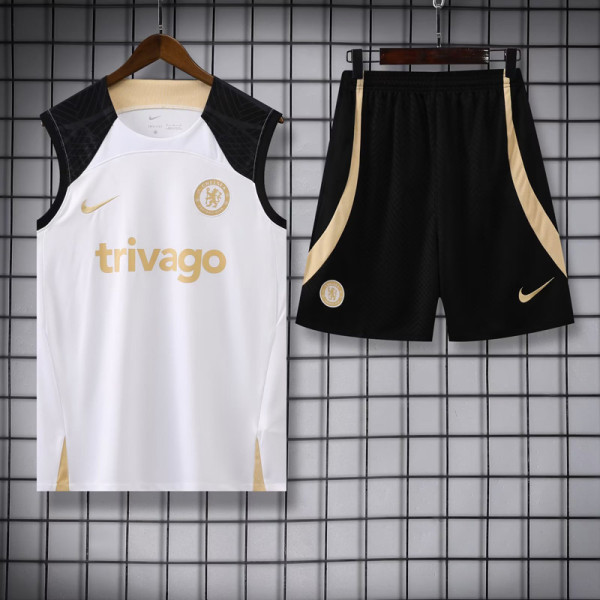 23-24 CHE White Black Tank top and shorts suit