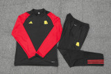 23-24 Roma Black Half Pull Tracksuit (半拉链)