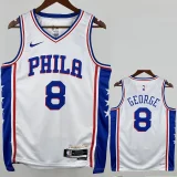22-23 76ERS GEORGE #8 White Top Quality Hot Pressing NBA Jersey