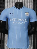 24-25 Man City Home   Player Version Soccer Jersey