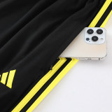 2023 AD02 Black Yellow Short-sleeved Trouser Suit