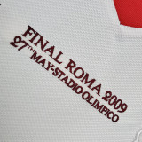2008-2009 Man Utd Away White Retro Soccer Jersey (带决赛字)