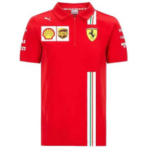 Ferrari Formula One Red Short Sleeve Racing Suit (法拉利有领)