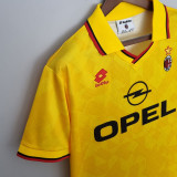 1995-1996 ACM Away Yellow Retro Soccer Jersey