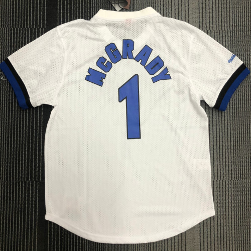 MAGIC McGRADY # 1 White MitchellNess Retro Jerseys