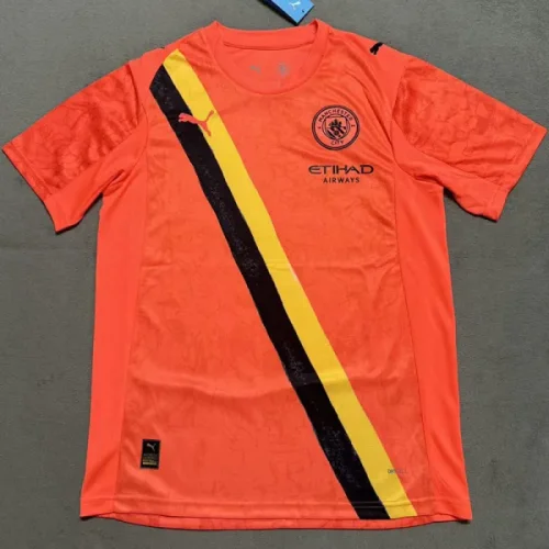 25-26 Man City Orange Fans Soccer Jersey