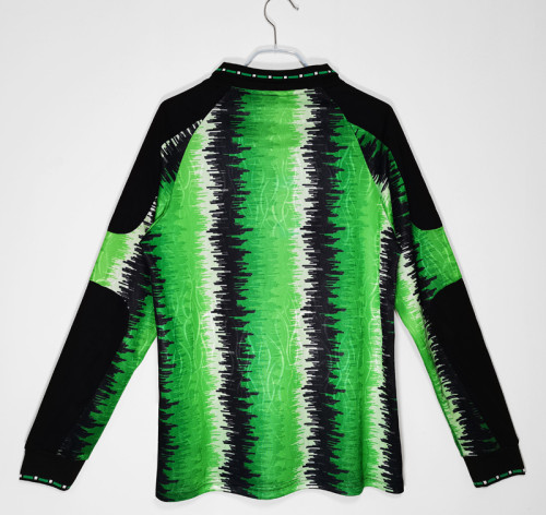 1990-1991 Man Utd Green Long Sleeve Retro Soccer Jersey (长袖)