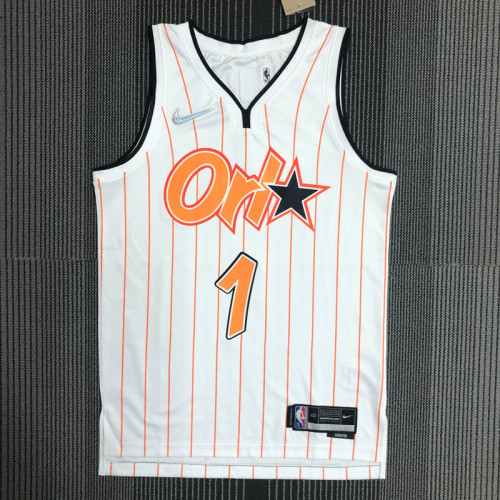 21-22 Magic McGRADY #1 White 75th Anniversary Top Quality Hot Pressing NBA Jersey