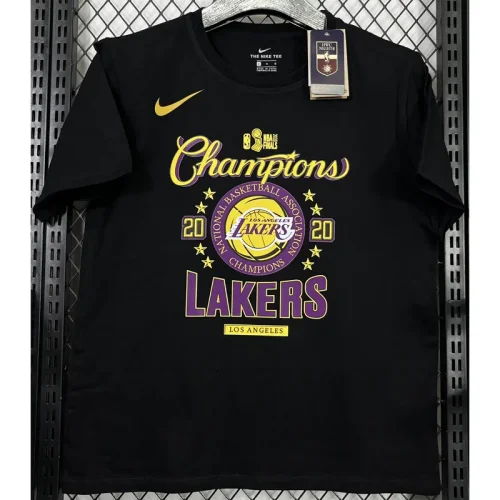 T214 Lakers Black High Quality Casual T-Shirt
