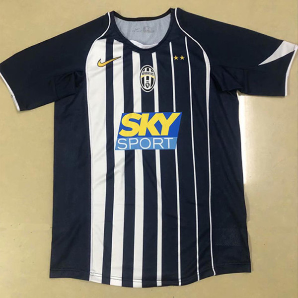 2004-2005 JUV Away Black Retro Soccer Jersey