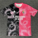 25-26 RMA Pink Black Special Edition Fans Training shirts  粉龙纹
