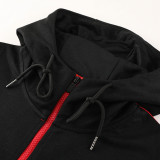 23-24 NK Black Red Hoodie Jacket Tracksuit #NM06