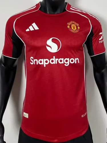 25-26 Man Utd Red Player Version Soccer Jersey