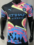 24-25 Man City Black Pink   Player Version Soccer Jersey