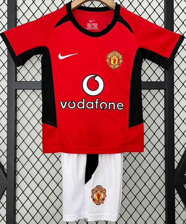 2002-2004 Man Utd Home Kids Retro Soccer Jersey
