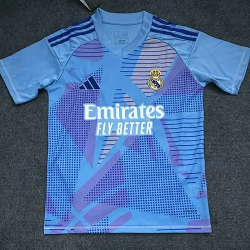 24-25 RMA Blue GoalKeeper Fans Soccer Jersey