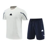 24-25 AD White Training Short Suit #3333(100%Cotton)纯棉