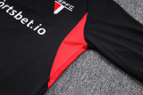 23-24 Sao Paulo Black Half Pull Tracksuit (半拉链) #B654