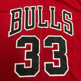 BULLS PIPPEN # 33 Red MitchellNess Retro Jerseys