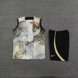 23-24 CHE White Black Yellow Tank top and shorts suit