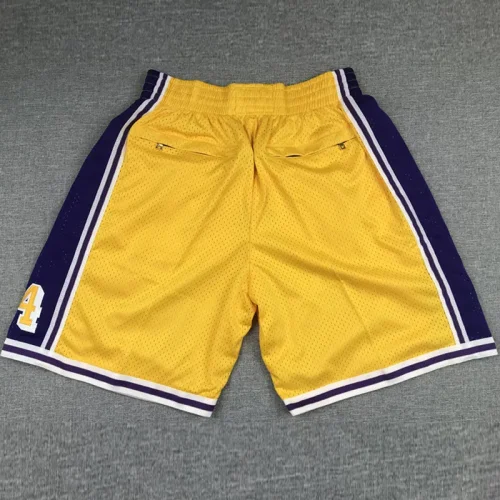 Bryant Yellow City Edition Top Quality NBA Pocket Pants *科比