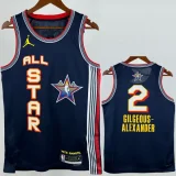 25-26 ALL-STAR GILGEOUS-ALEXANDER #2 Royal blue Top Quality Hot Pressing NB A Jersey