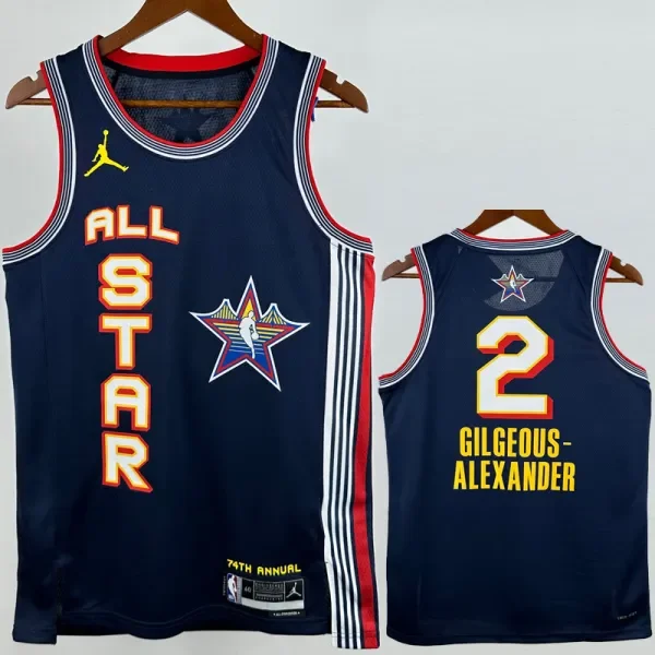 25-26 ALL-STAR GILGEOUS-ALEXANDER #2 Royal blue Top Quality Hot Pressing NB A Jersey