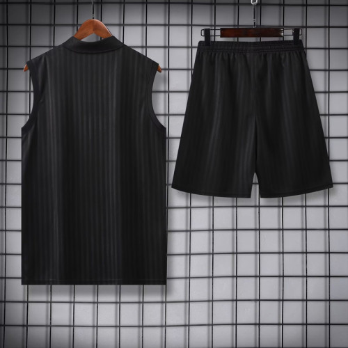 23-24 Man Utd Classic Black Tank top and shorts suit