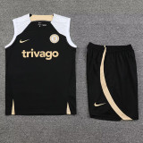23-24 CHE Black Tank top and shorts suit