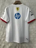2025 F1 Ferrari White T-shirts Racing Suit (圆领)