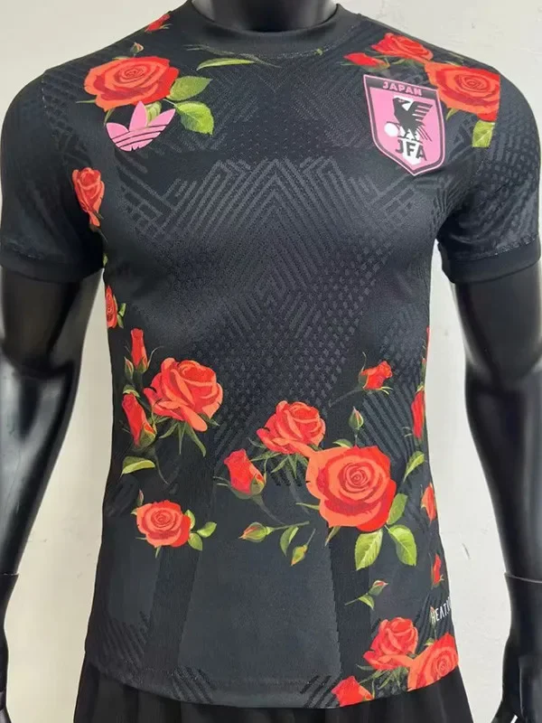 2023 Japan Black Special Edition Player Version Training Shirts (玫瑰花)