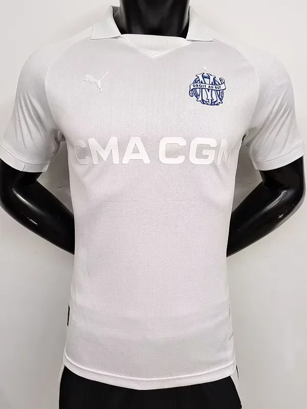 24-25 Marseille White 125th Anniversary Player Version Soccer Jersey
