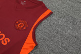 23-24 Man Utd Red Tank top and shorts suit