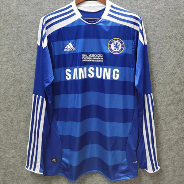 2011-2012 CHE Home Retro Long Sleeve Soccer Jersey(带决赛字) (长袖)