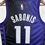 23-24 Kings SABONIS #11 Purple Top Quality Hot Pressing NBA Jersey (Trapeze Edition)飞人版