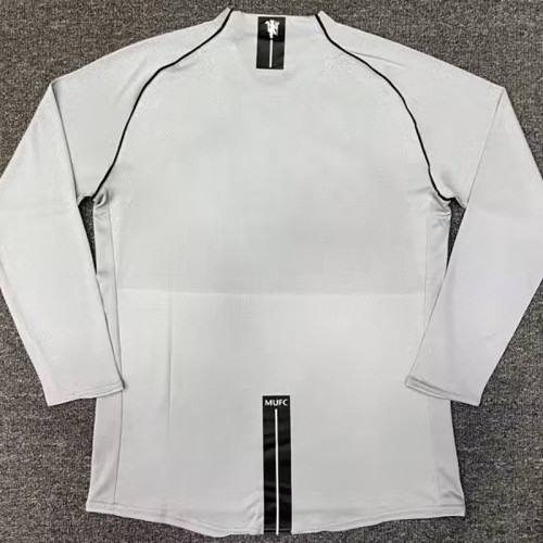 2007-2008 Man Utd Grey GoalKeeper Long Sleeve Retro Soccer Jersey (长袖)