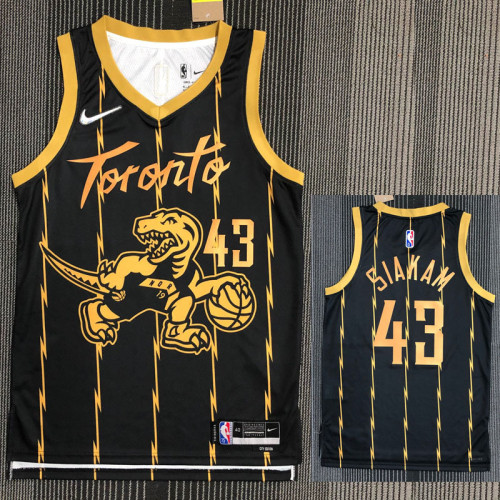 21-22 Raptors SIAKAM #43 Black City Edition Top Quality Hot Pressing NBA Jersey