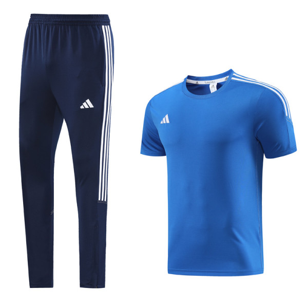 2023 AD02 Blue Short-sleeved Trouser Suit