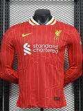 24-25 LIV Home Long Sleeve Player Version Soccer Jersey (长袖球员)