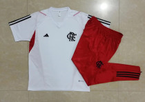 23-24 Flamengo White Short-sleeved Trouser Suit #C1000