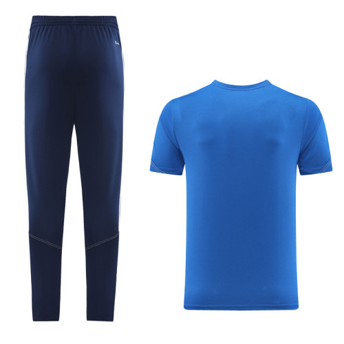 2023 AD02 Blue Short-sleeved Trouser Suit
