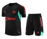 23-24 Man Utd Black Green Training Short Suit